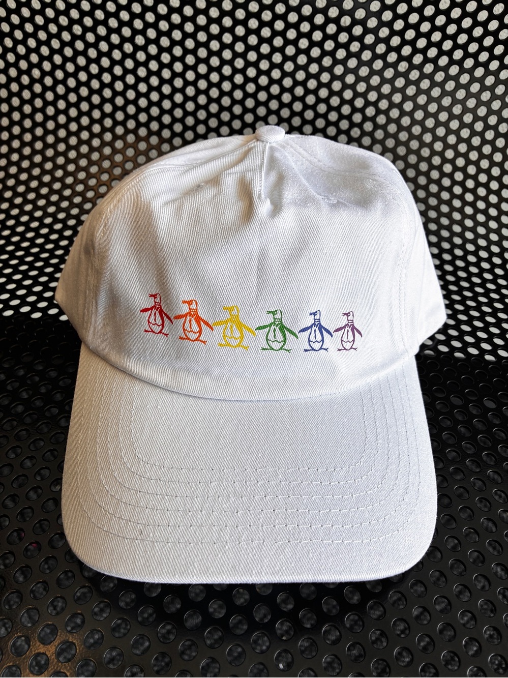 Original Penguin Cap with Rainbow Penguin Row